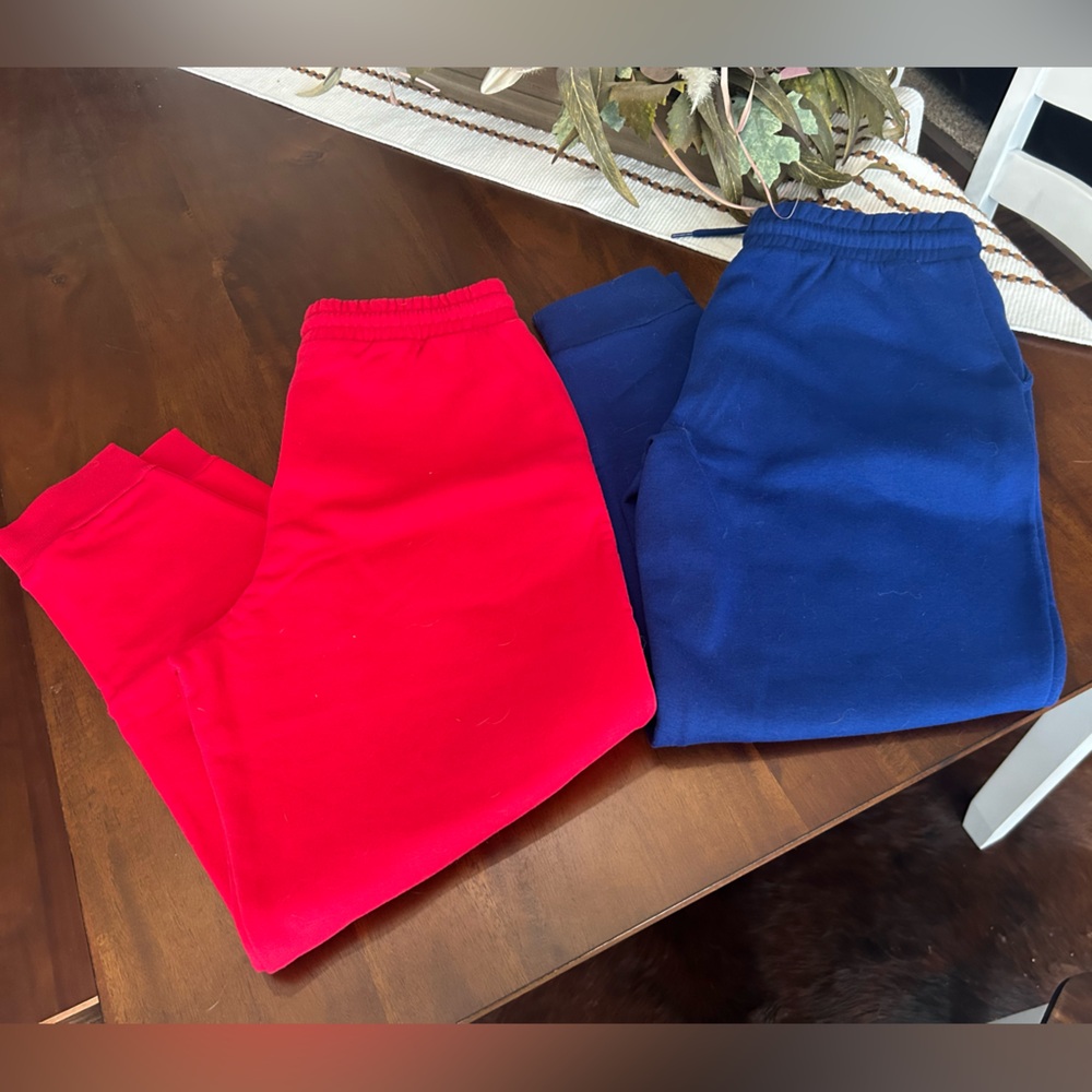 NEW Zenana Red and Blue Sweatpants Joggers